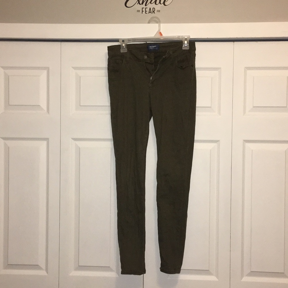 Olive green jeans